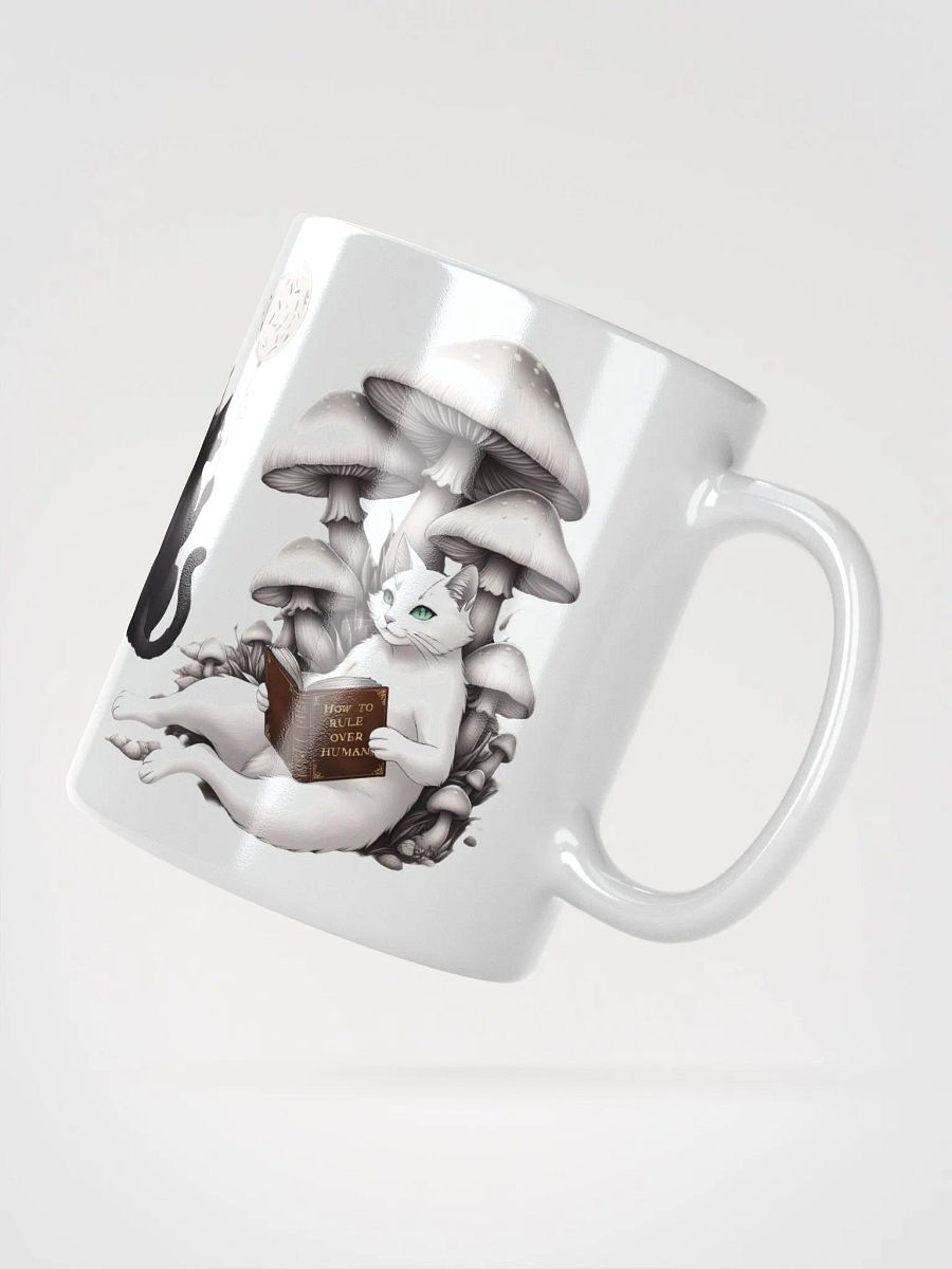 Extrovert Black Cat and Introvert White Cat White Glossy Ceramic Mug product image (2)