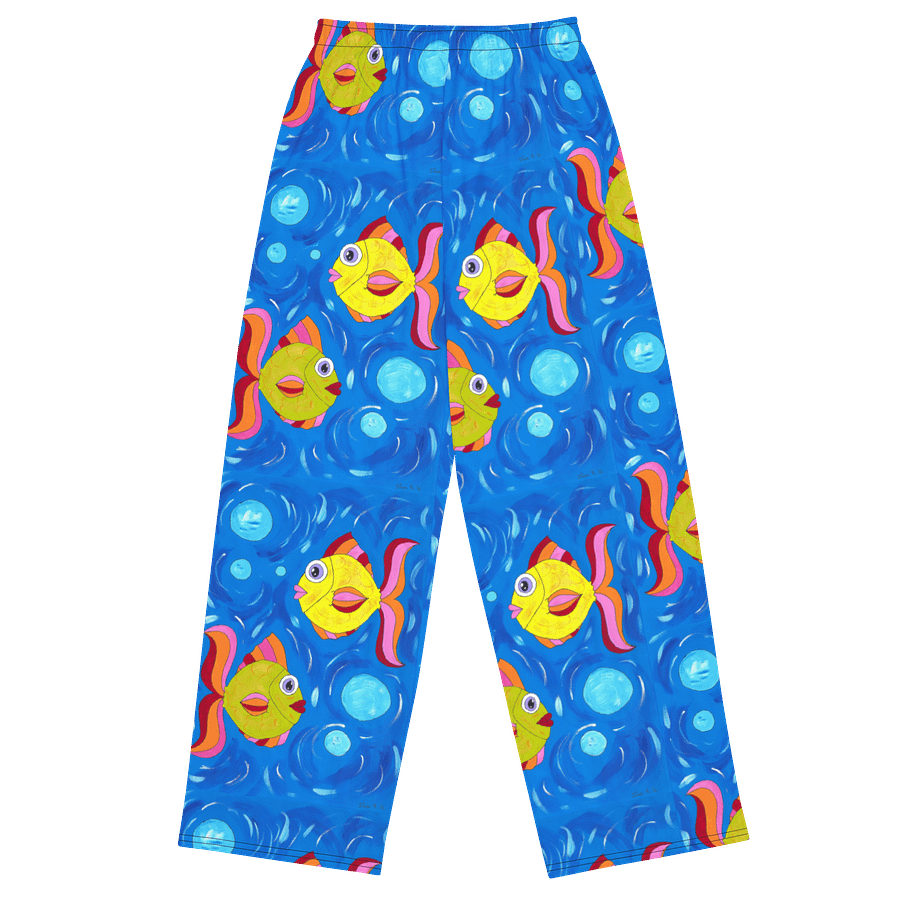 Fish style (art by Dina R.) acrylic painting picture - Wide-Leg Pants product image (4)