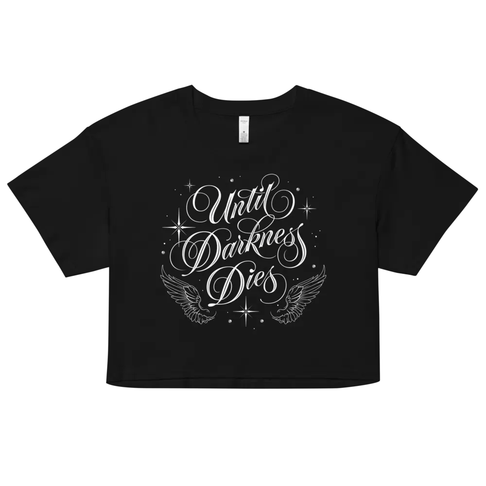 Until Darkness Dies (wings design) Women's Premium Crop Top product image (2)