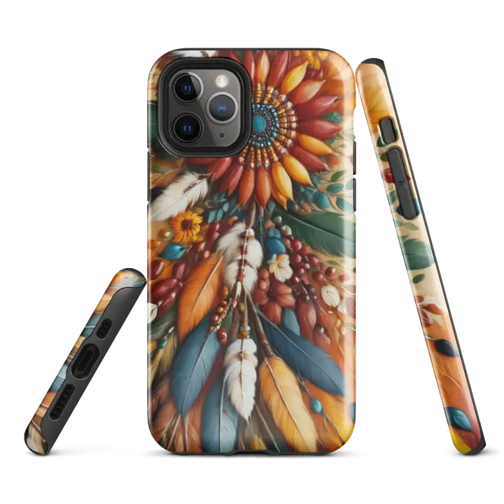 Tough Phone Case for iPhone® - Boho Feathers product image (1)