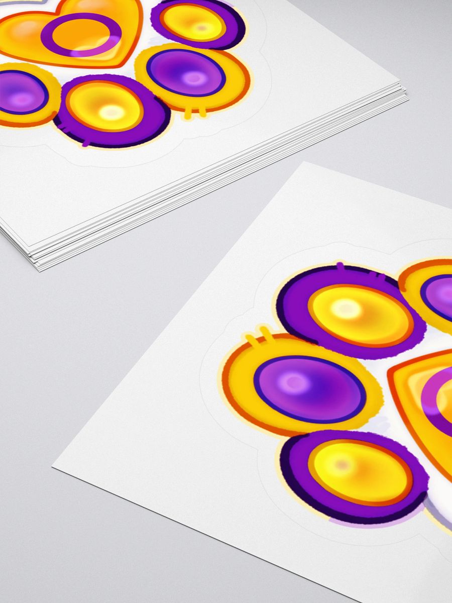 Intersex Pride Paw Print Kiss Cut Stickers product image (14)