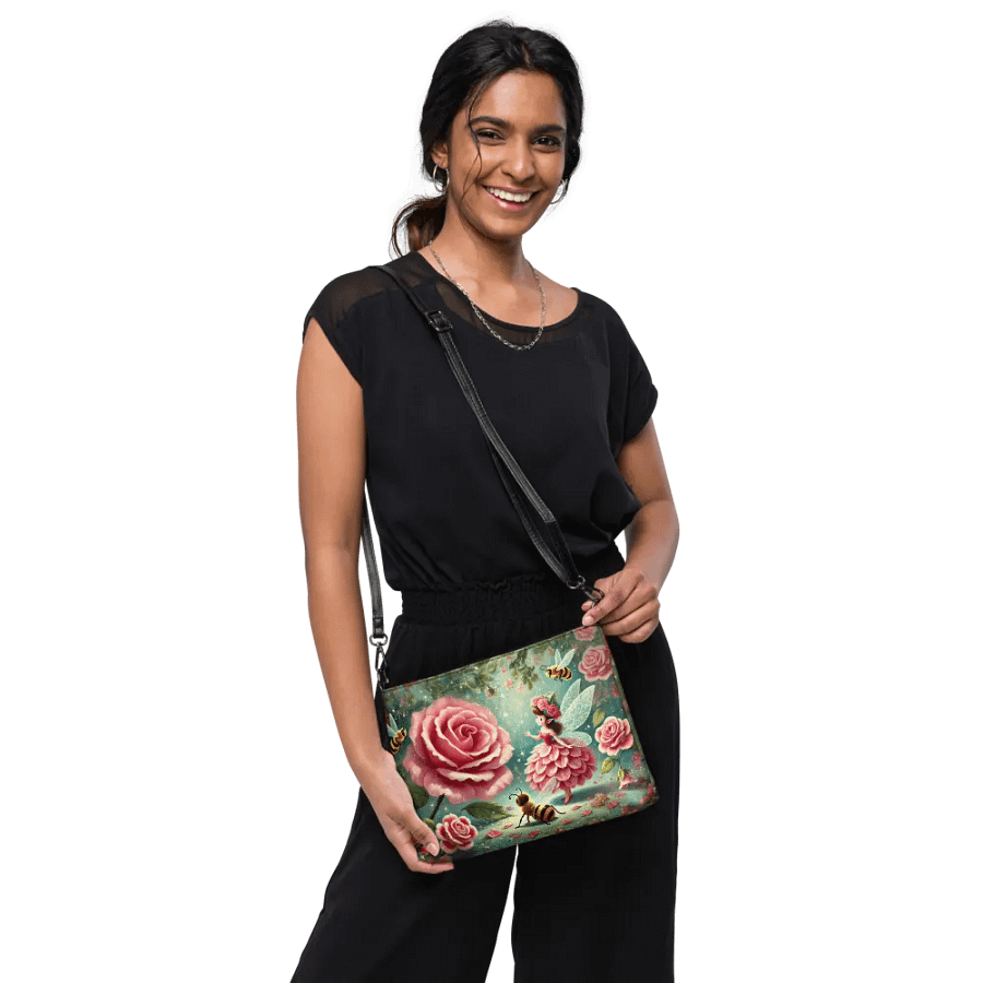 Rose Fairy with Bees Crossbody Bag - Whimsical Purse product image (10)