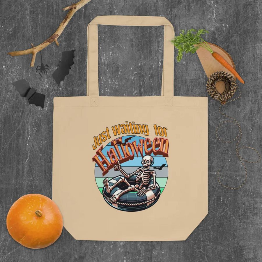 Just Waiting For Halloween Skeleton Tote product image (5)