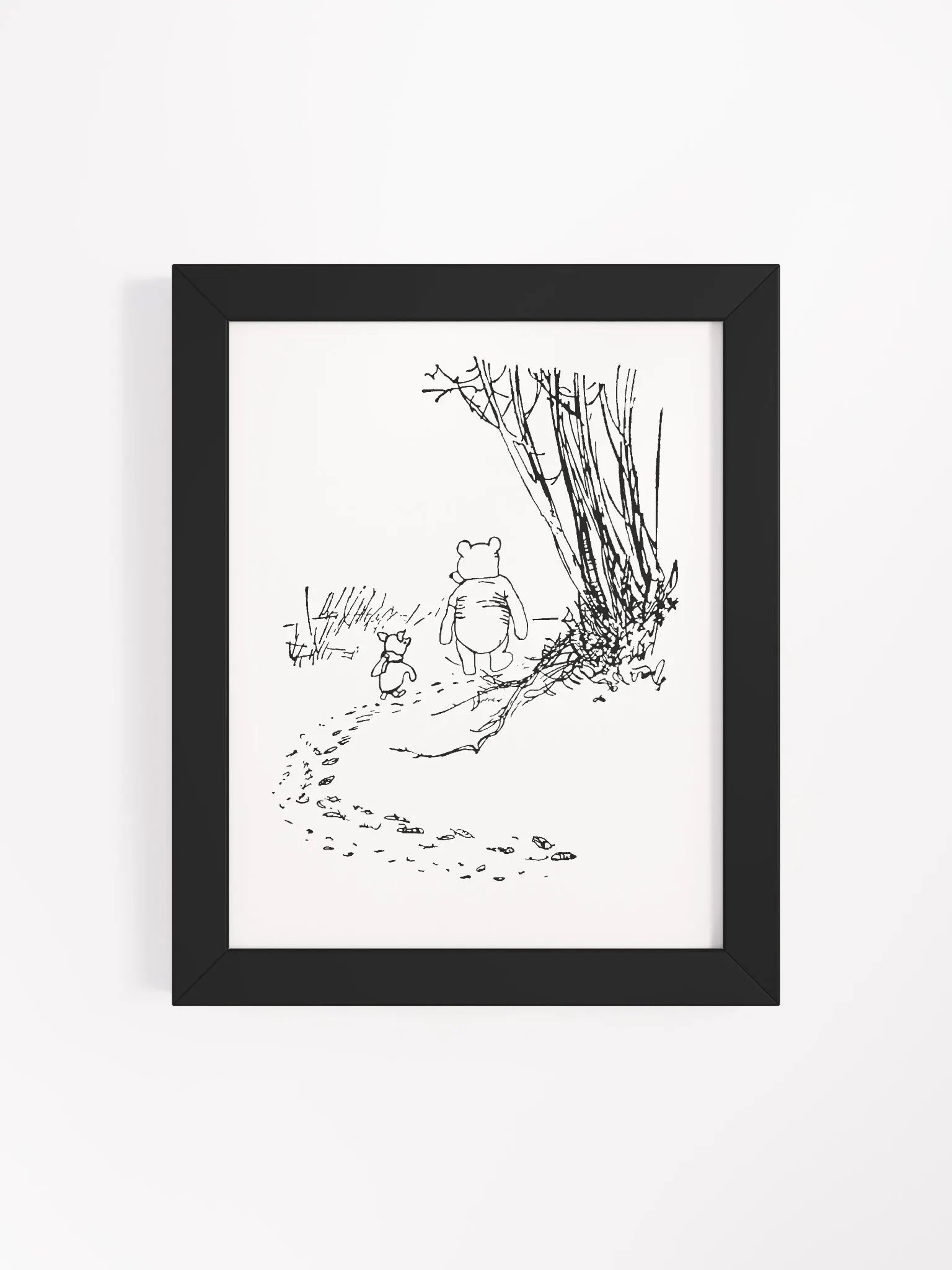 Pooh Bear and Piglet Walking the Path Framed Artwork product image (5)