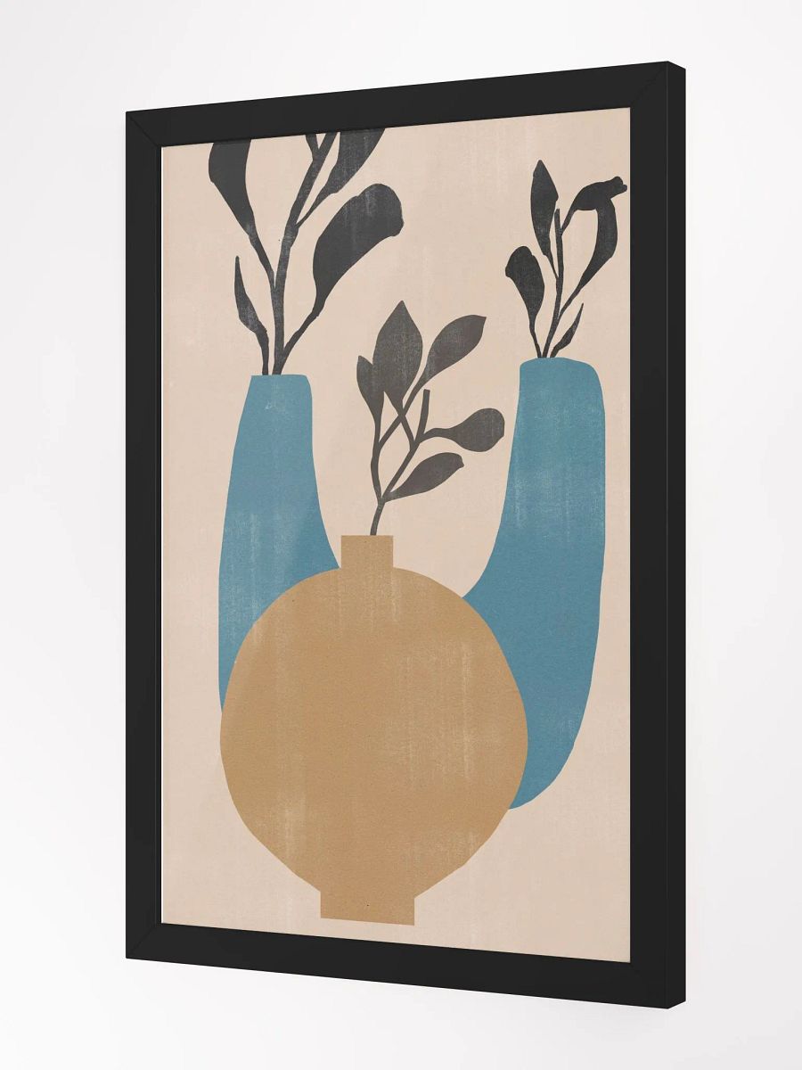Abstract Vases and Foliage Matte Poster | Nature-Inspired Elegance for Modern Spaces product image (3)