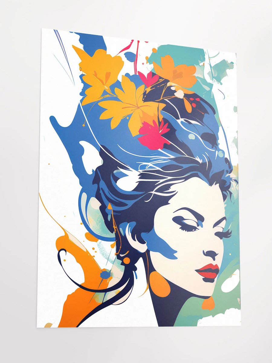 Abstract Woman v2 - Vintage Style Poster - Girly - Medium Size 18x24 Inches product image (3)