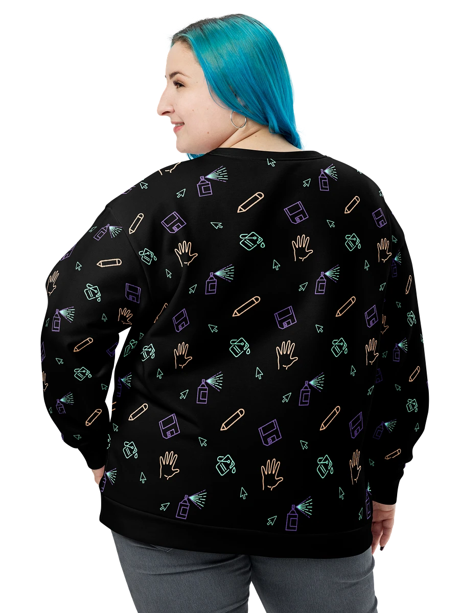 Computer lab pattern sweatshirt product image (2)