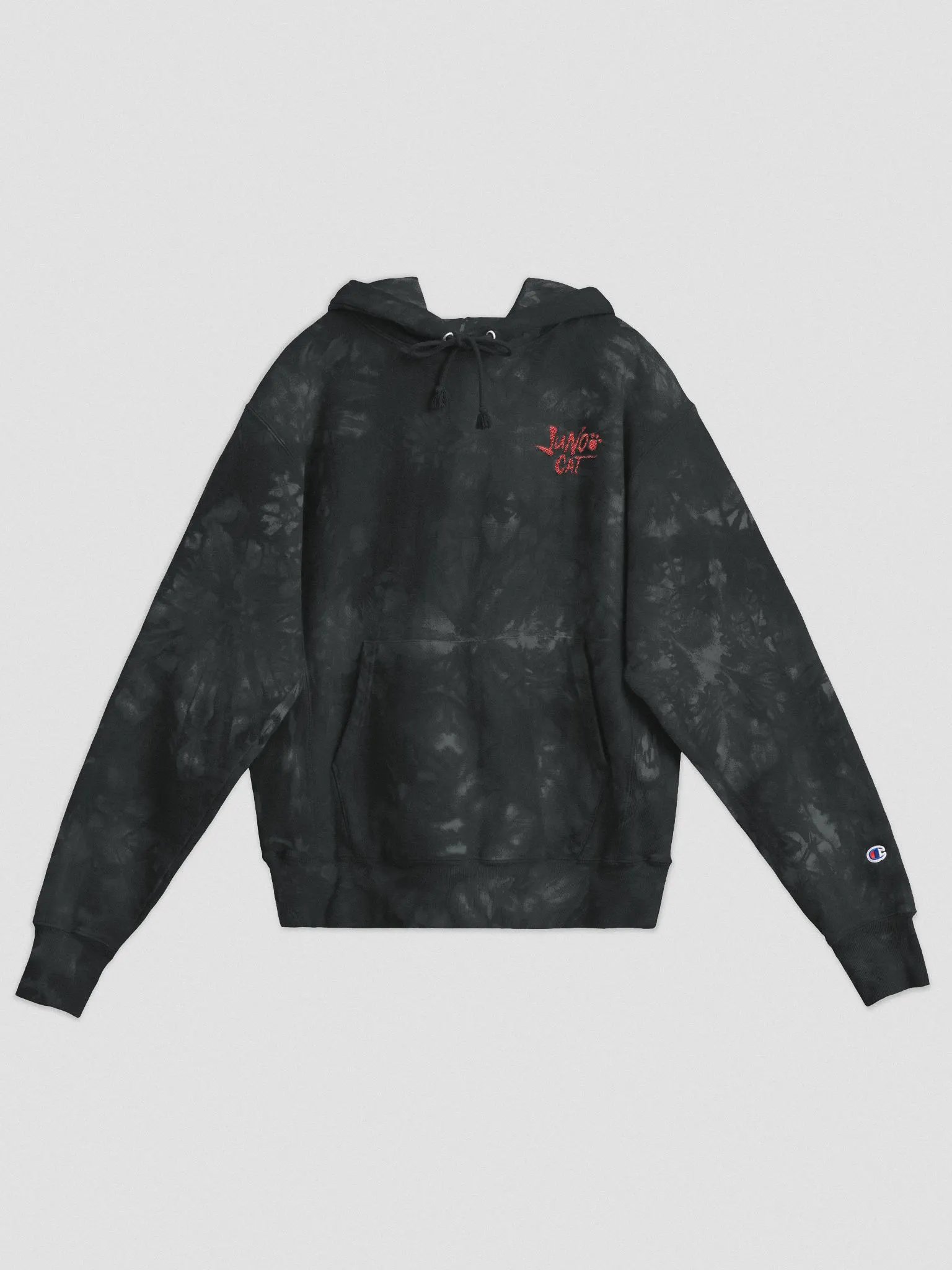 JUNOO CAT X CHAMPION TIE DYE HOODIE product image (2)