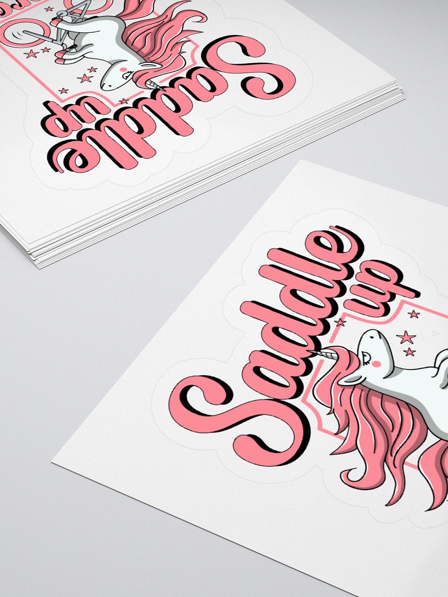 Cute Saddle Up Buttercup Unicorn Sticker – Funny Cycling Vinyl Sticker for Laptops, Water Bottles & Notebooks product image (4)