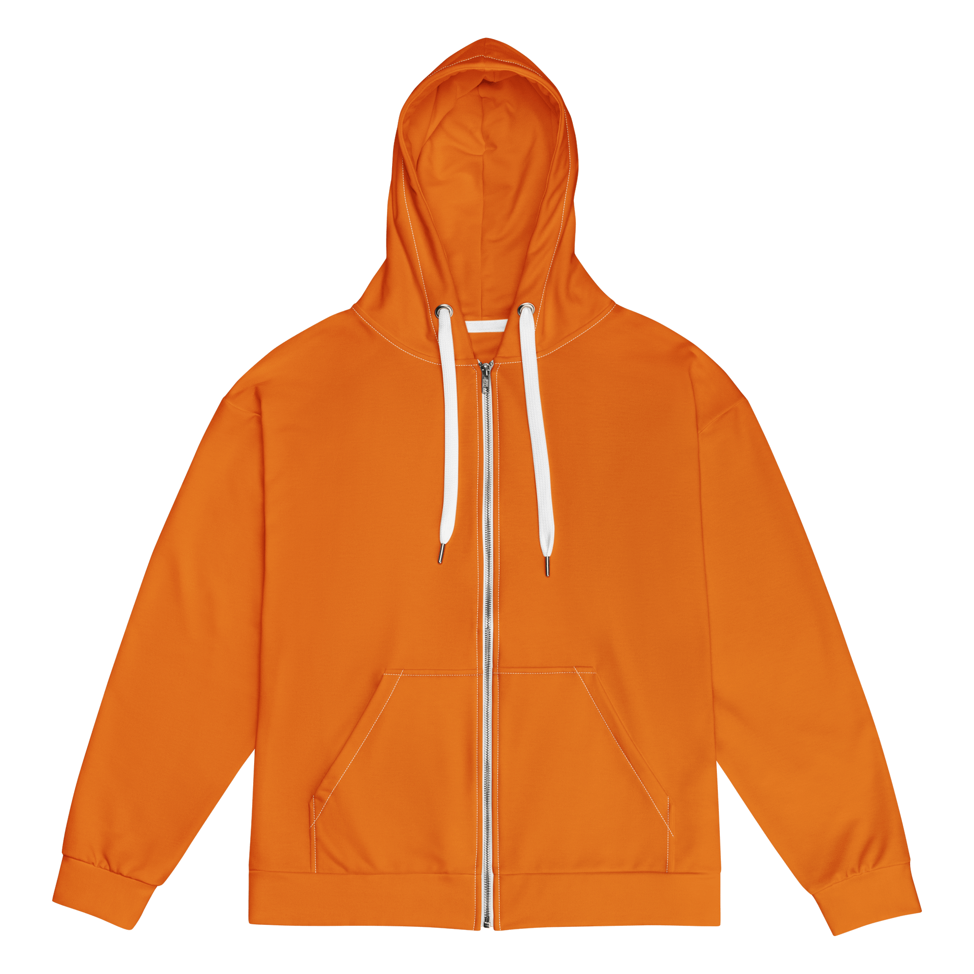 Burnt Orange Solid Color Eco Friendly Unisex Zip Hoodie product image (1)