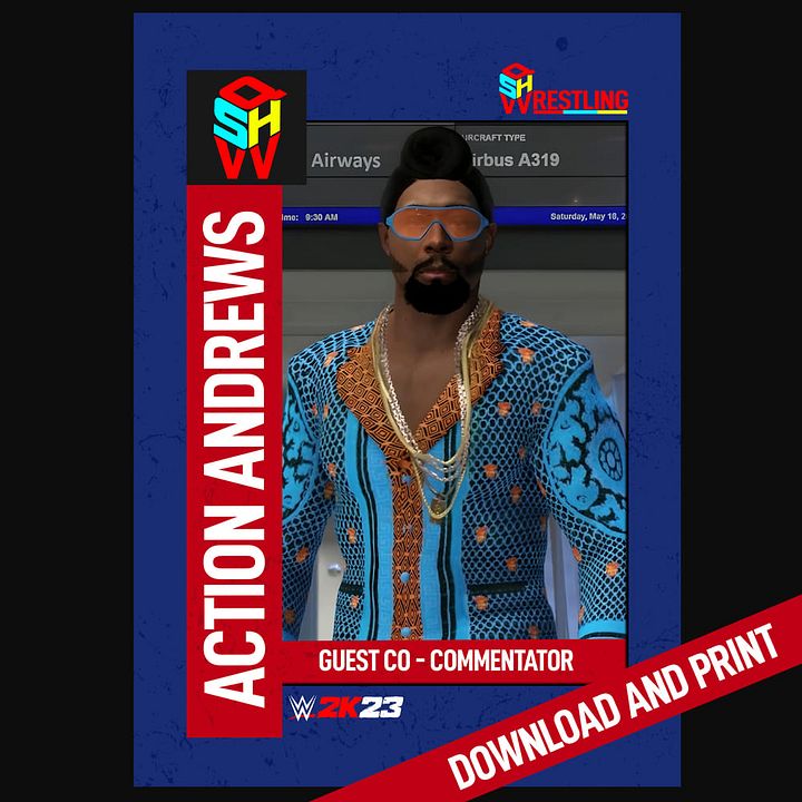 ACTION ANDREWS (EOV) QSHW COMMEMORATIVE TRADING CARD - WWE2K23 product image (1)