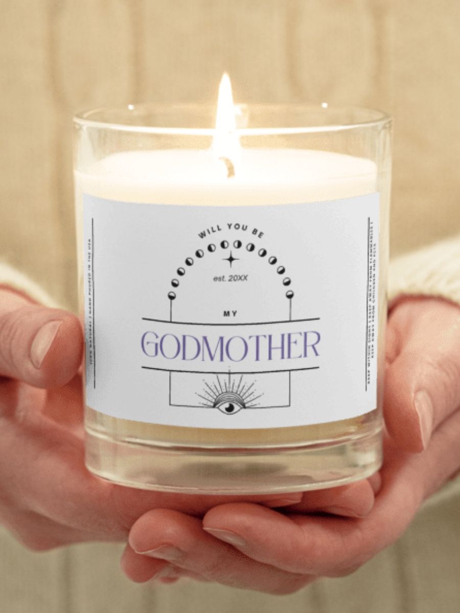 Celestial godmother proposal candle product image (1)