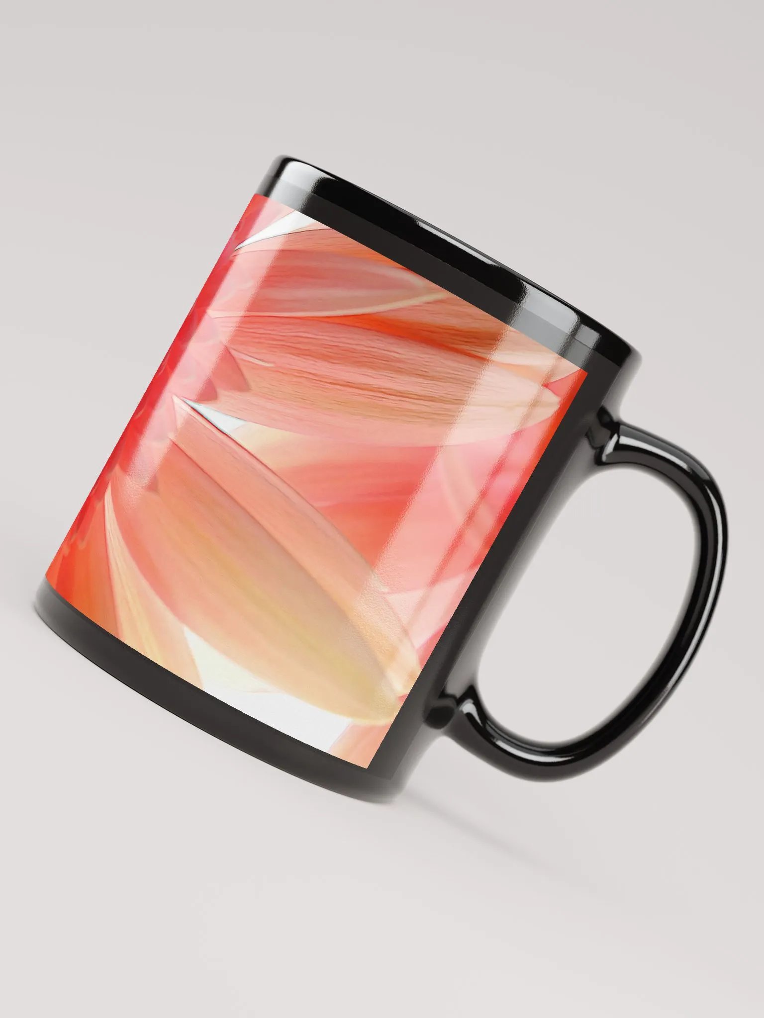 Ethereal Pink Daisy Black Coffee Mug product image (7)