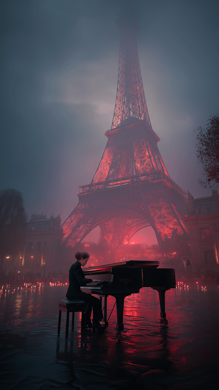 Eiffel Serenade Framed Matte Wall Art Canvas product image (1)