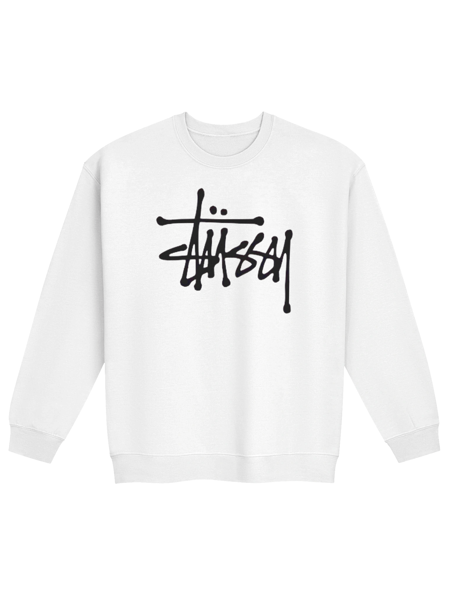 BASIC WHITE STUSSY CREW PIGMENT DYED product image (1)