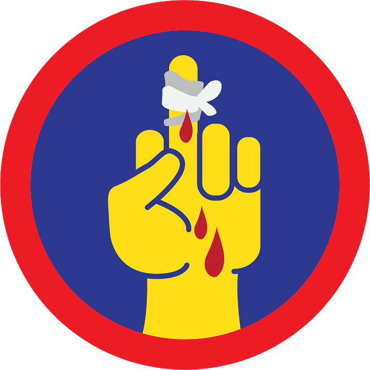 Injured Hand (de)Merit Badge Magnet (2 in) product image (1)
