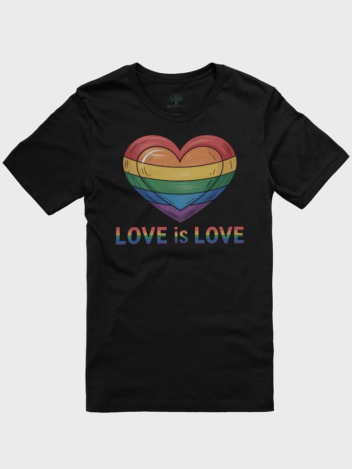 Unisex Love Is Love Rainbow Heart Pride T-Shirt product image (7)