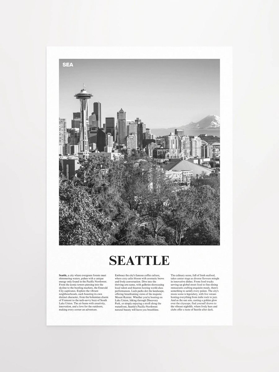 Seattle 01 Newspaper Poster product image (11)