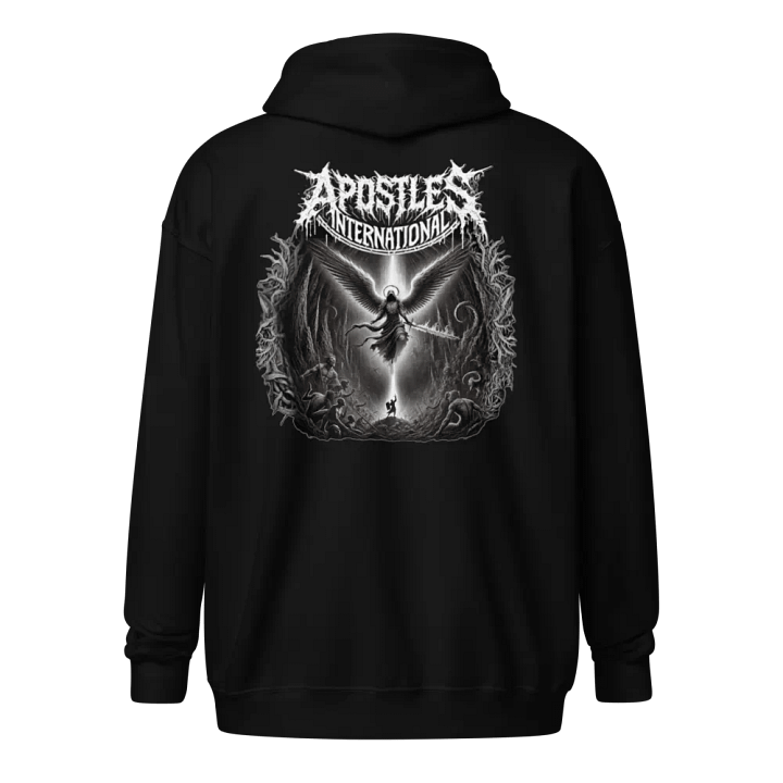 Apostles International St. Michael The Archangel Logo on back Zip Hoodie product image (4)