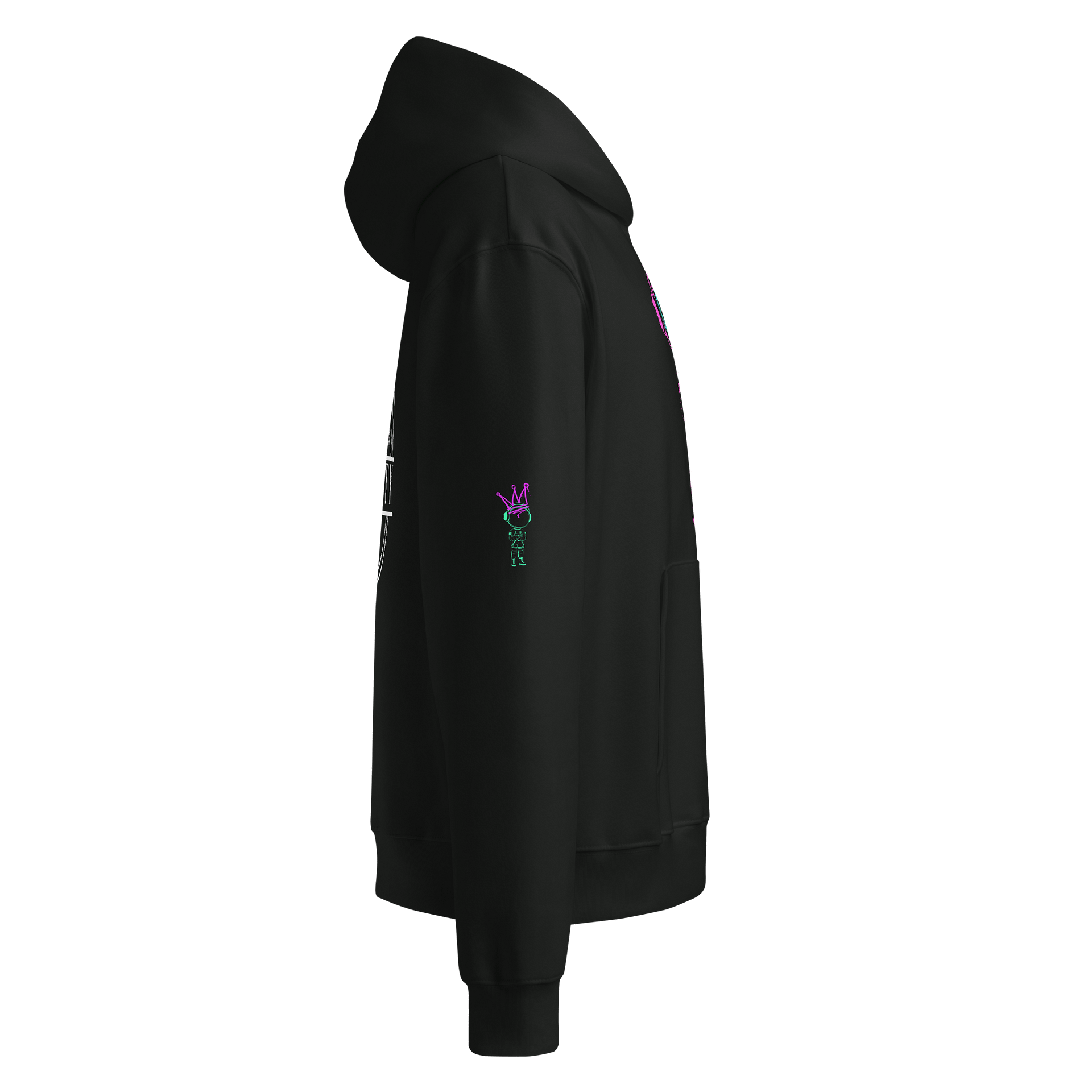 THE MARS CITY GRAFFITI NEON ASTRONAUNT HOODIE product image (4)