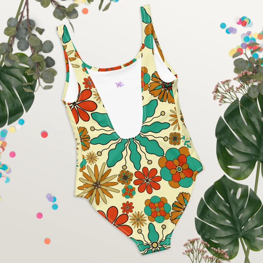 Retro Floral Reverie Swimsuit product image (6)