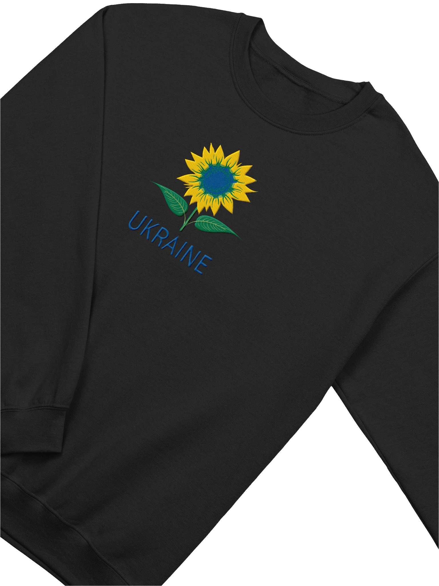 Ukraine Sunflower Ukrainian Symbol Yellow Blue Heritage Flower | Cotton Heritage Unisex Premium Hoodie | Gildan Classic Crewneck Sweatshirt | Embroidered product image (28)