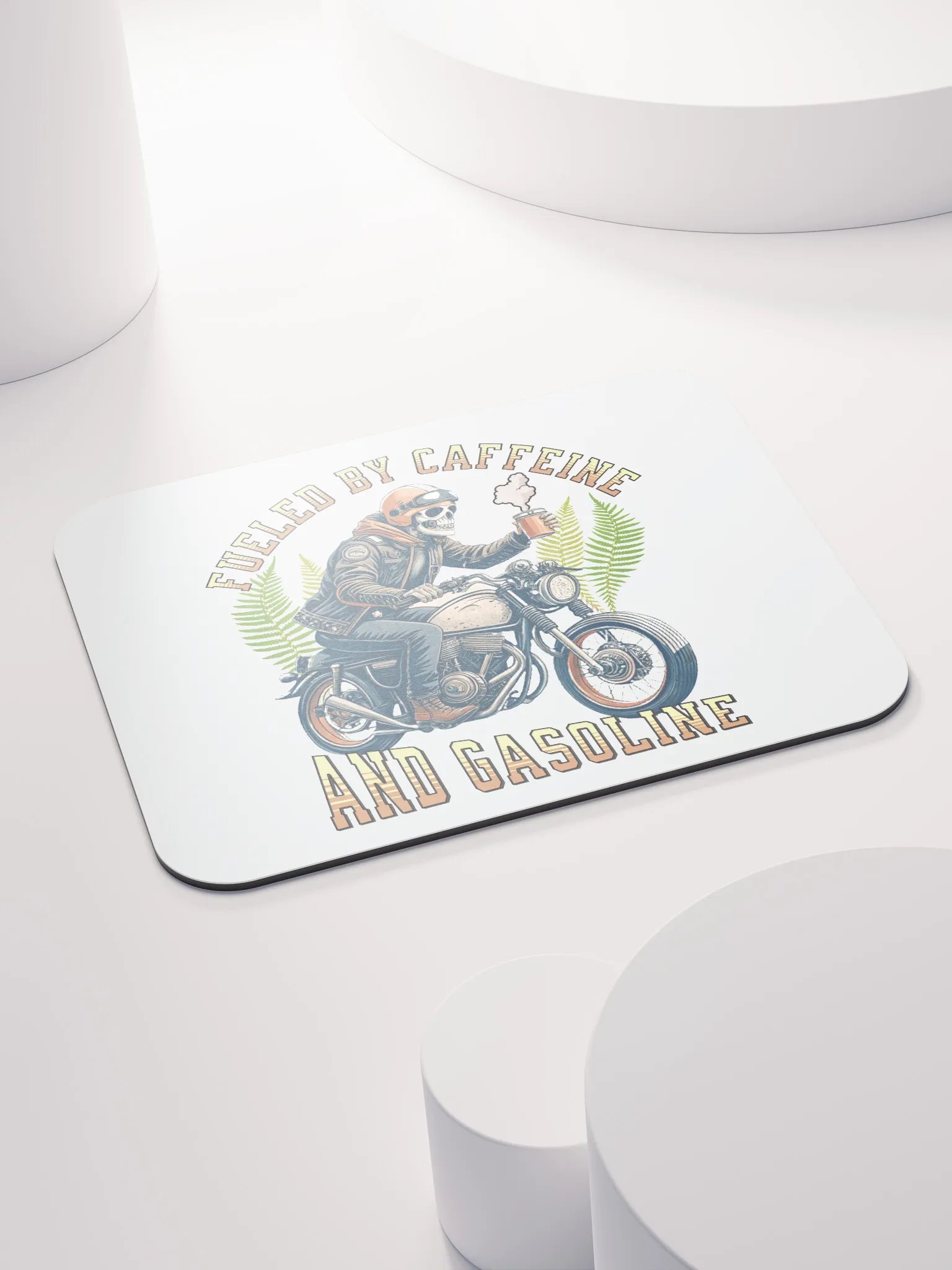 Fueled By Caffeine And Gasoline Rider Mouse Pad product image (4)