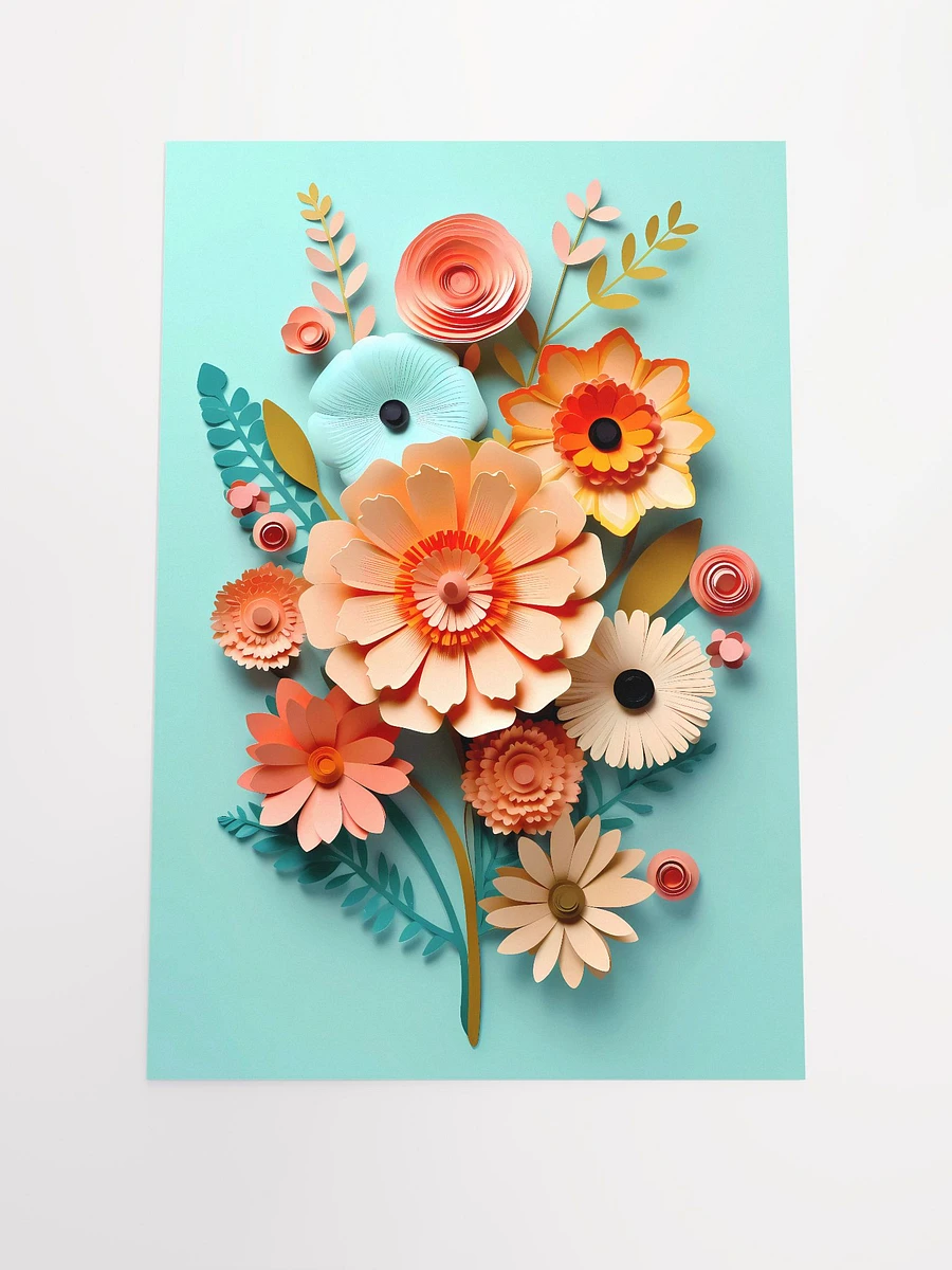 Handcrafted Quilled Paper Floral Array: Artistic Home Decor Matte Poster product image (3)