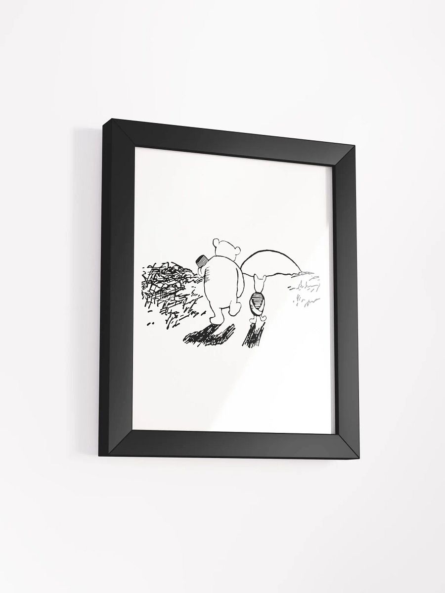 Pooh Bear and Piglet Walking and Sunset Framed Artwork product image (2)