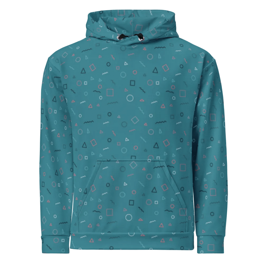 Turquoise Shapes Hoodie product image (1)