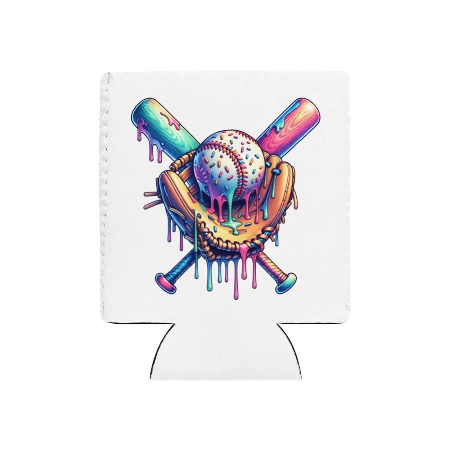 Ice Cream Sprinkles Baseball Melting Madness Can Cooler product image (1)