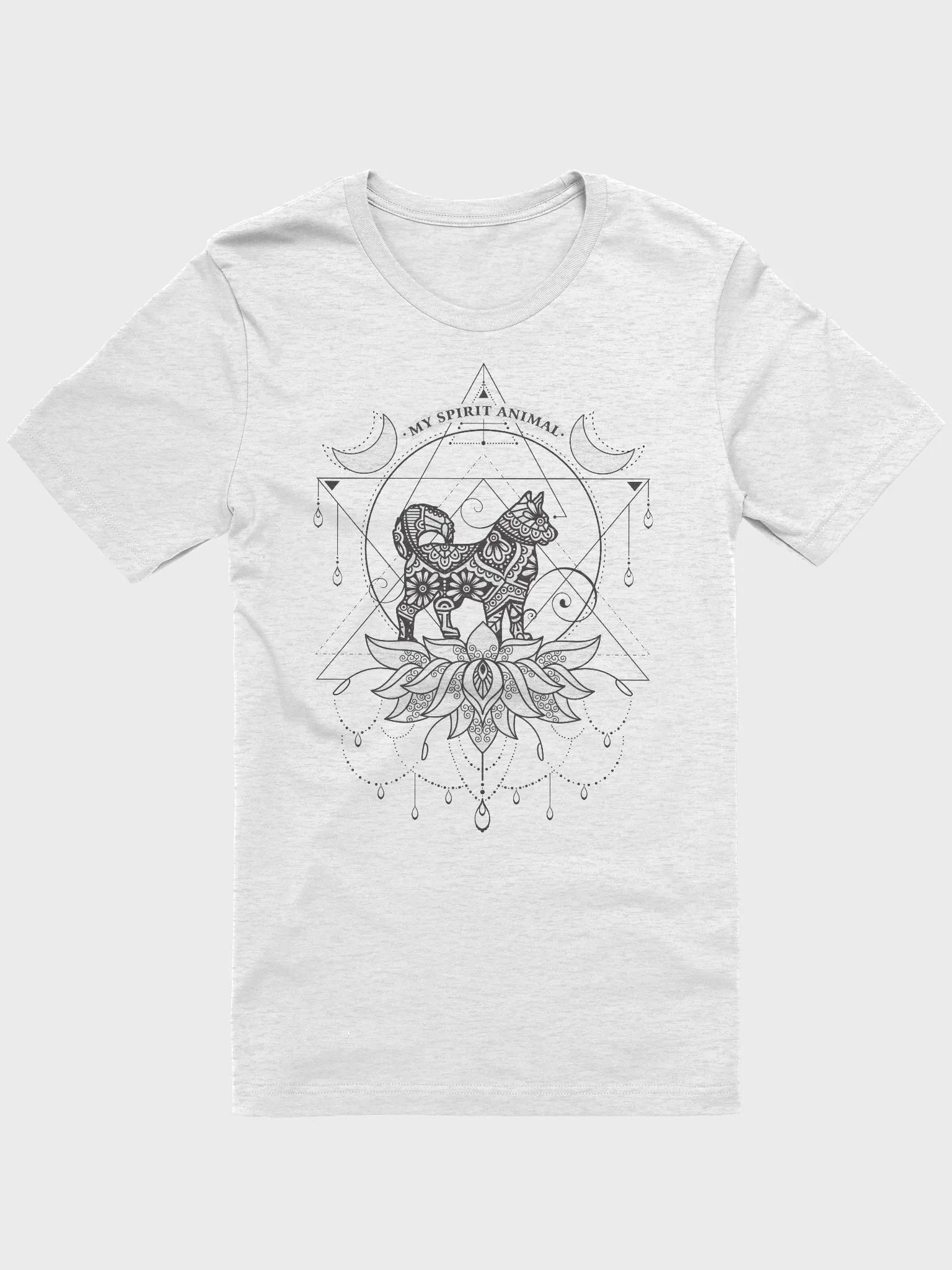 Husky Spirit Animal Mandala T-Shirt - Boho Dog Lover Tee product image (1)