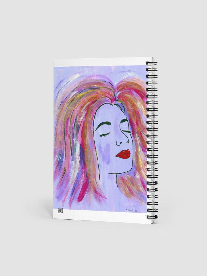 Dreaming girl (art by Dina R.) acrylic painting picture - Spiral Notebook product image (2)