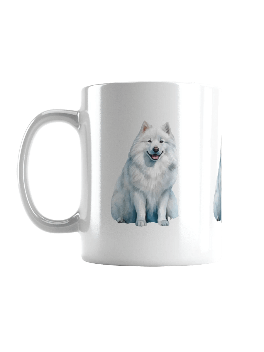 Fluffy White Dog Smiles Mug product image (16)