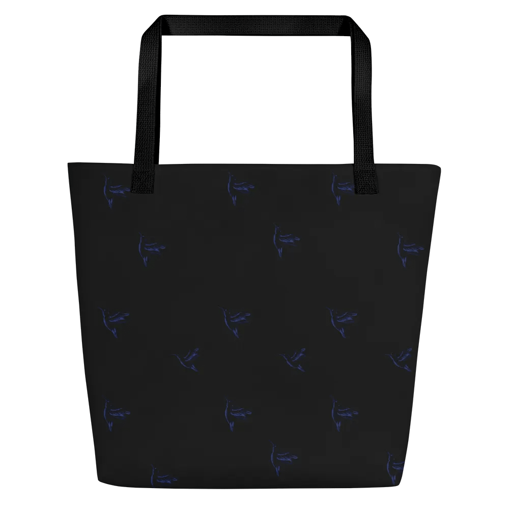 Big printed tote bag with humming bird designs product image (2)