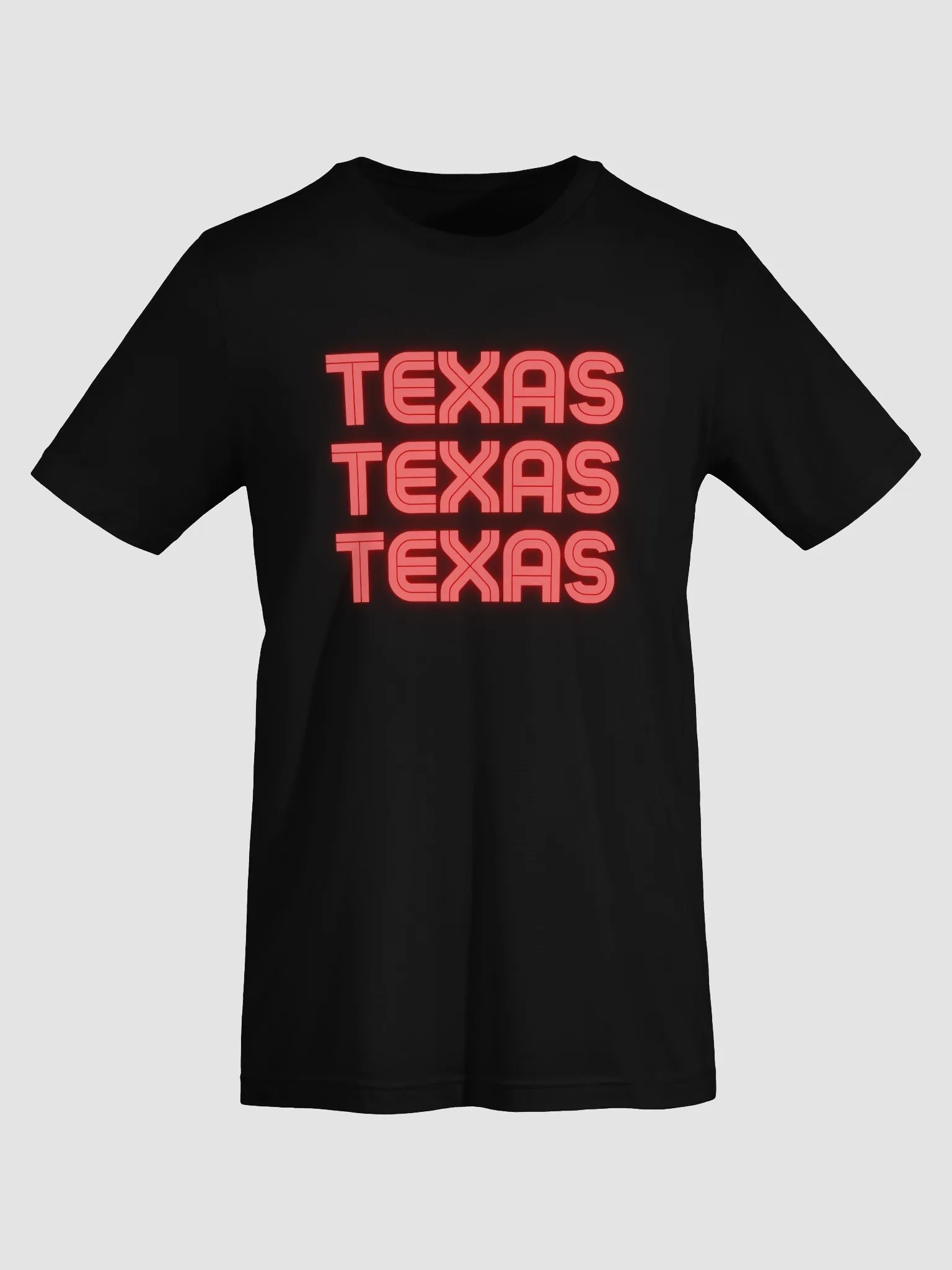 🔥 Triple Texas Neon Glow T-Shirt | Bella+Canvas Unisex Tee | Colo Pro Font in Red Neon product image (51)