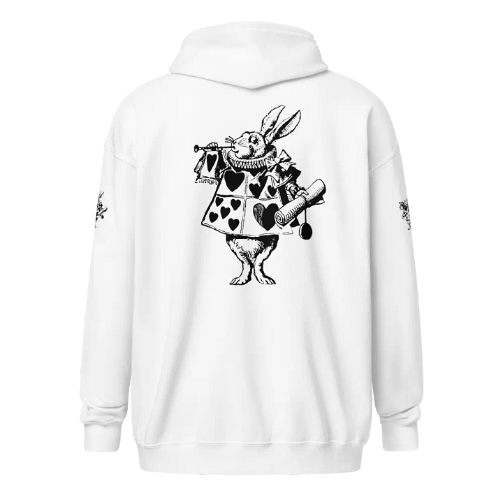 White Rabbit Unisex Zip Hoodie - Alice Collection product image (1)