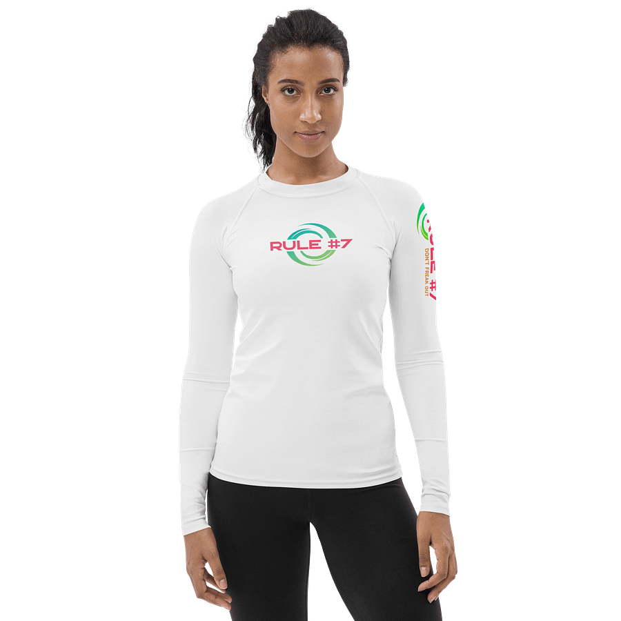 Rule #7 Women's Rash Guard White Surf product image (1)