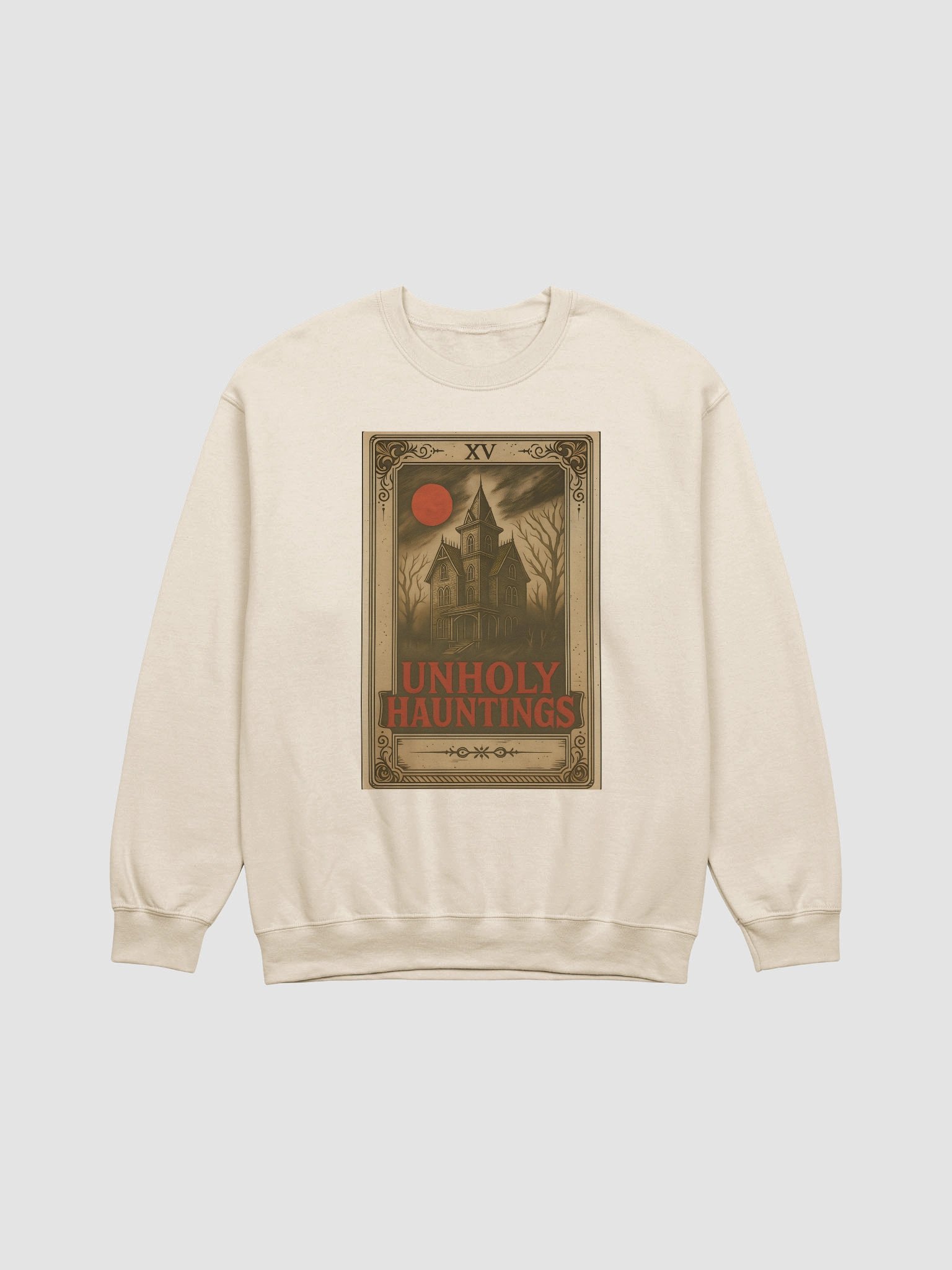 Unholy Hauntings Tan Crewneck product image (1)