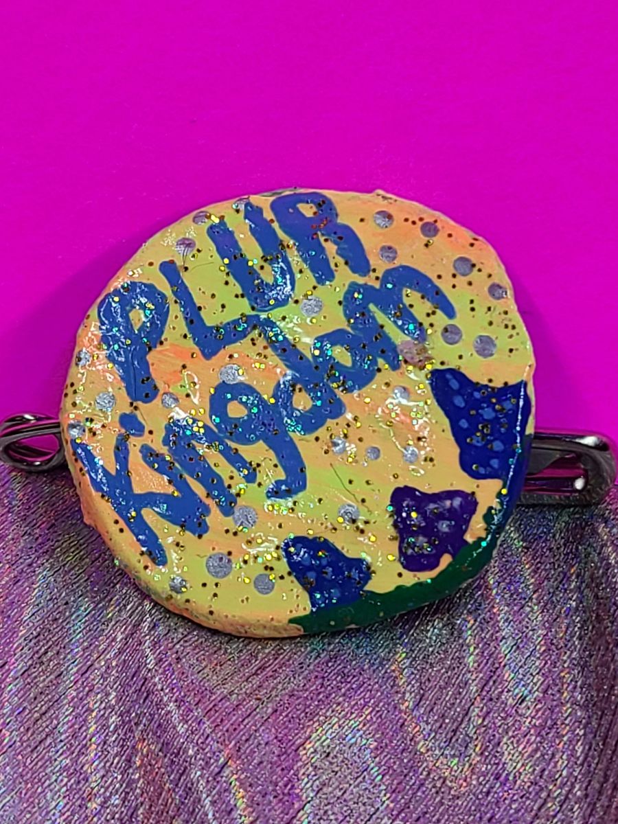 Mushroom Meadow PLUR Kingdom Bottle Cap Pin product image (4)