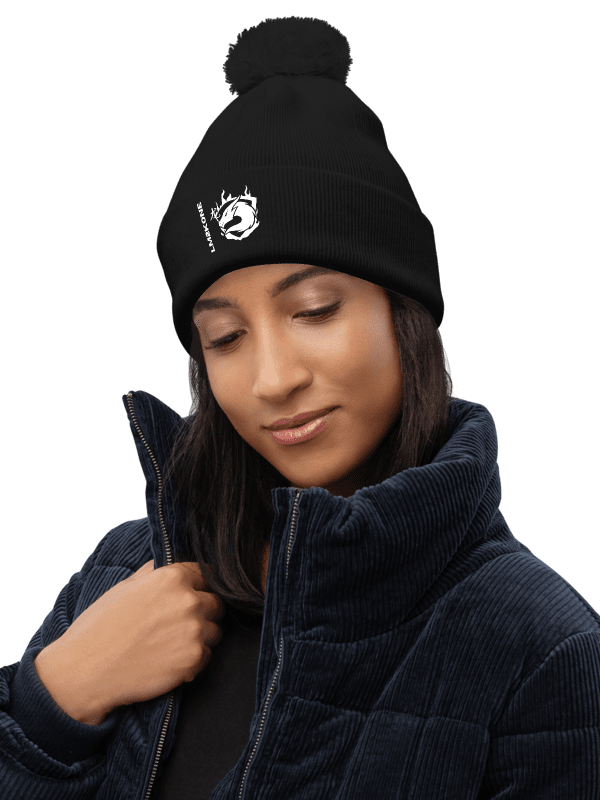 Pixelated Emoji Pom-Pom Beanie product image (1)