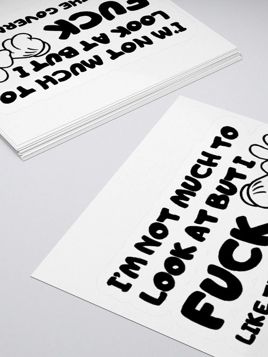 I'm Not Much To Look At But I Fuck Like The Government Sticker product image (4)