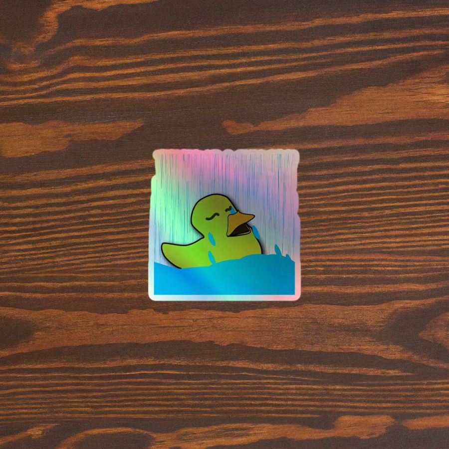 Quackers Cry Holographic Sticker product image (3)