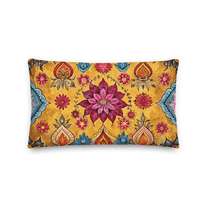 Premium Pillow with Indian Sari-Inspired Pattern product image (2)