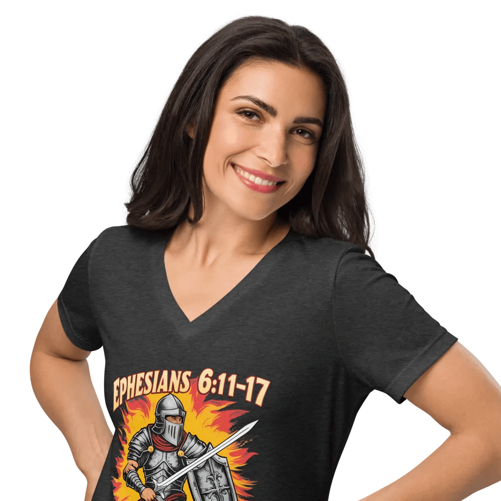 Full Armor of God Vintage V-Neck Tee product image (3)