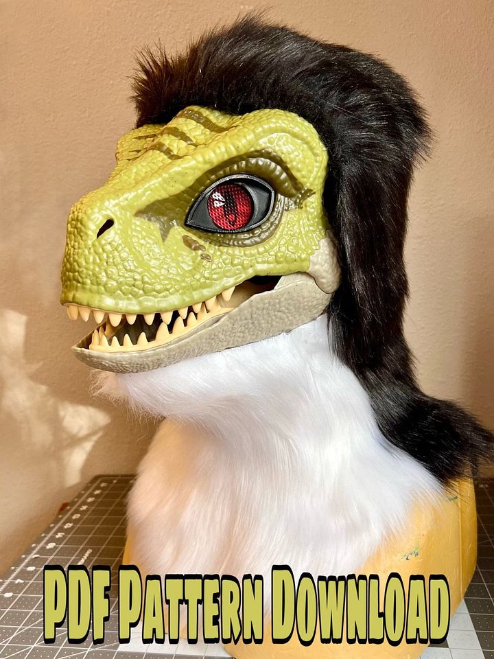 Raptor Mask Hood and Neck Pattern [PDF DOWNLOAD] product image (1)