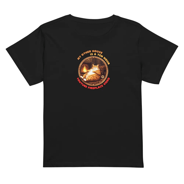 Cozy Cat - My Other House is a Ten Hour YouTube Fireplace Video | High Waisted Tee product image (1)
