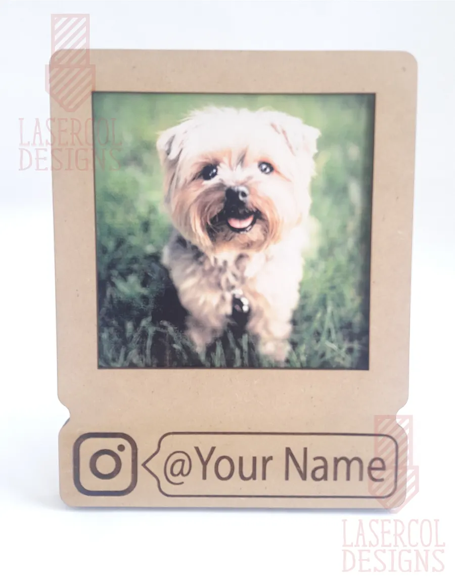 Photo frame with Instagram Handle - Laser Cut Files product image (4)