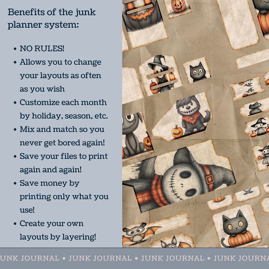 Spooky Halloween - Printable Ephemera Set 2 V7 product image (4)