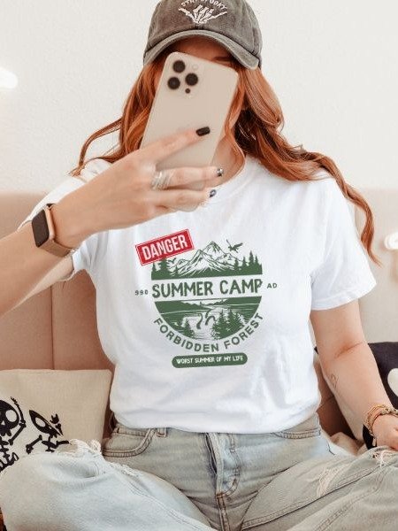 Forbidden Forest Summer Camp Vintage Cozy Fall Shirt product image (13)